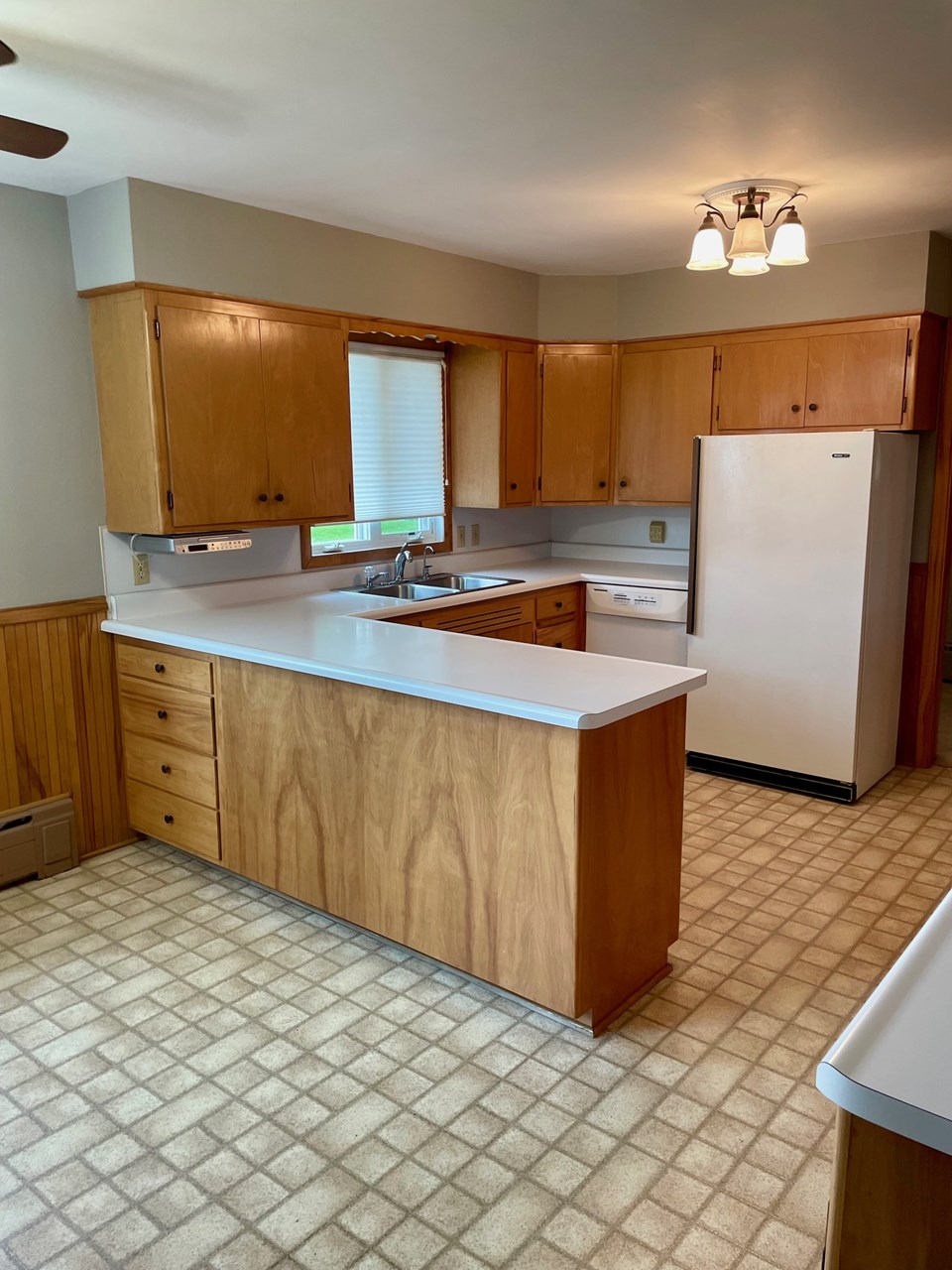 kitchen and dining area